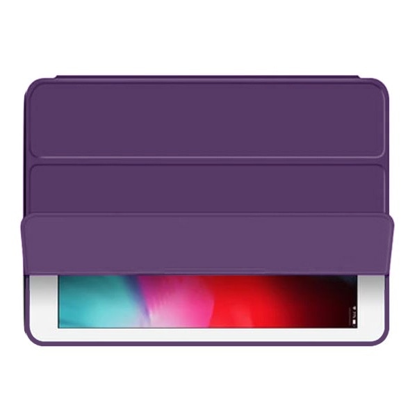 Husa protectie tip flip pentru iPad 5/6, Model Carte, Mov