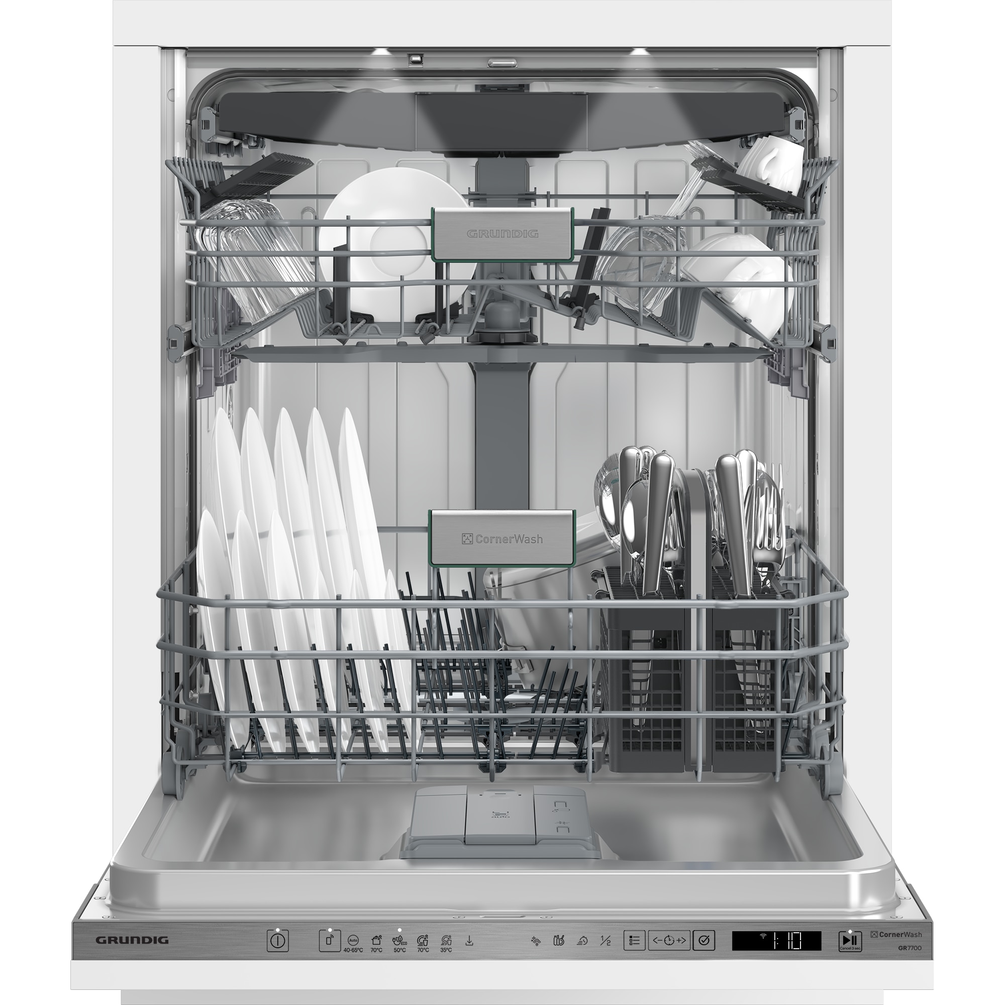 Mașină de spălat vase incorporabilă Grundig, 60 cm, 14 seturi, inox