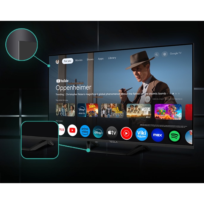 Televizor Tesla LED 55E655BUS, 139 cm, Smart Google TV, 4K Ultra HD, Clasa E