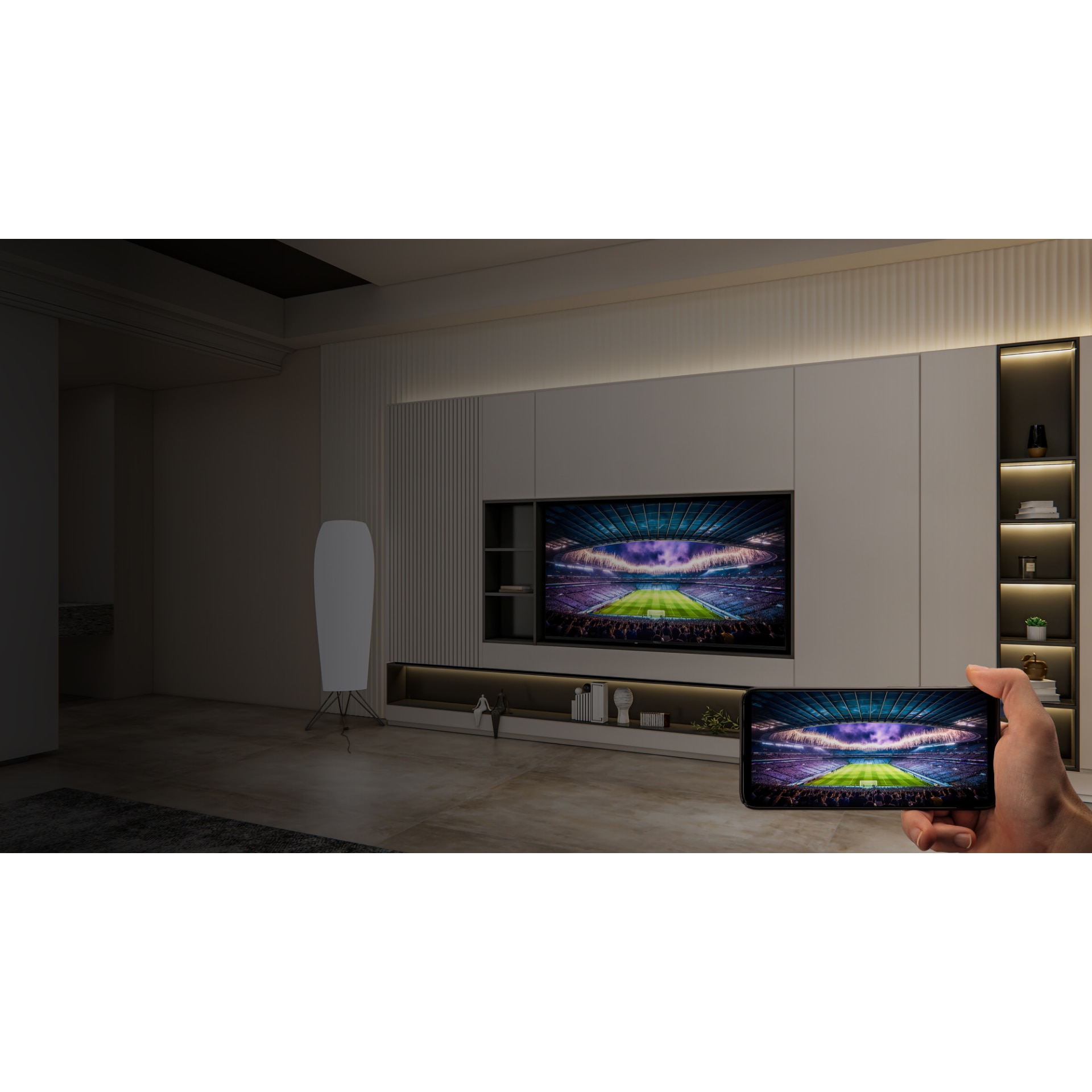 Televizor Tesla LED 55E655BUS, 139 cm, Smart Google TV, 4K Ultra HD, Clasa E