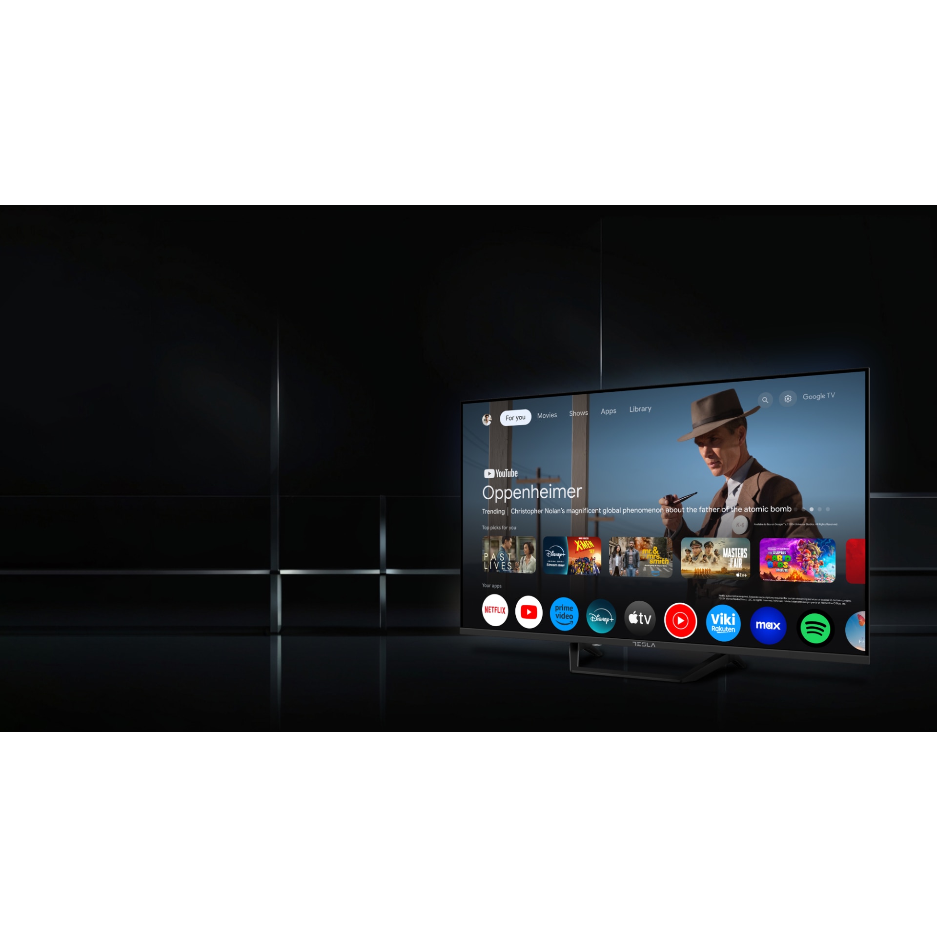 Televizor Tesla LED 55E655BUS, 139 cm, Smart Google TV, 4K Ultra HD, Clasa E