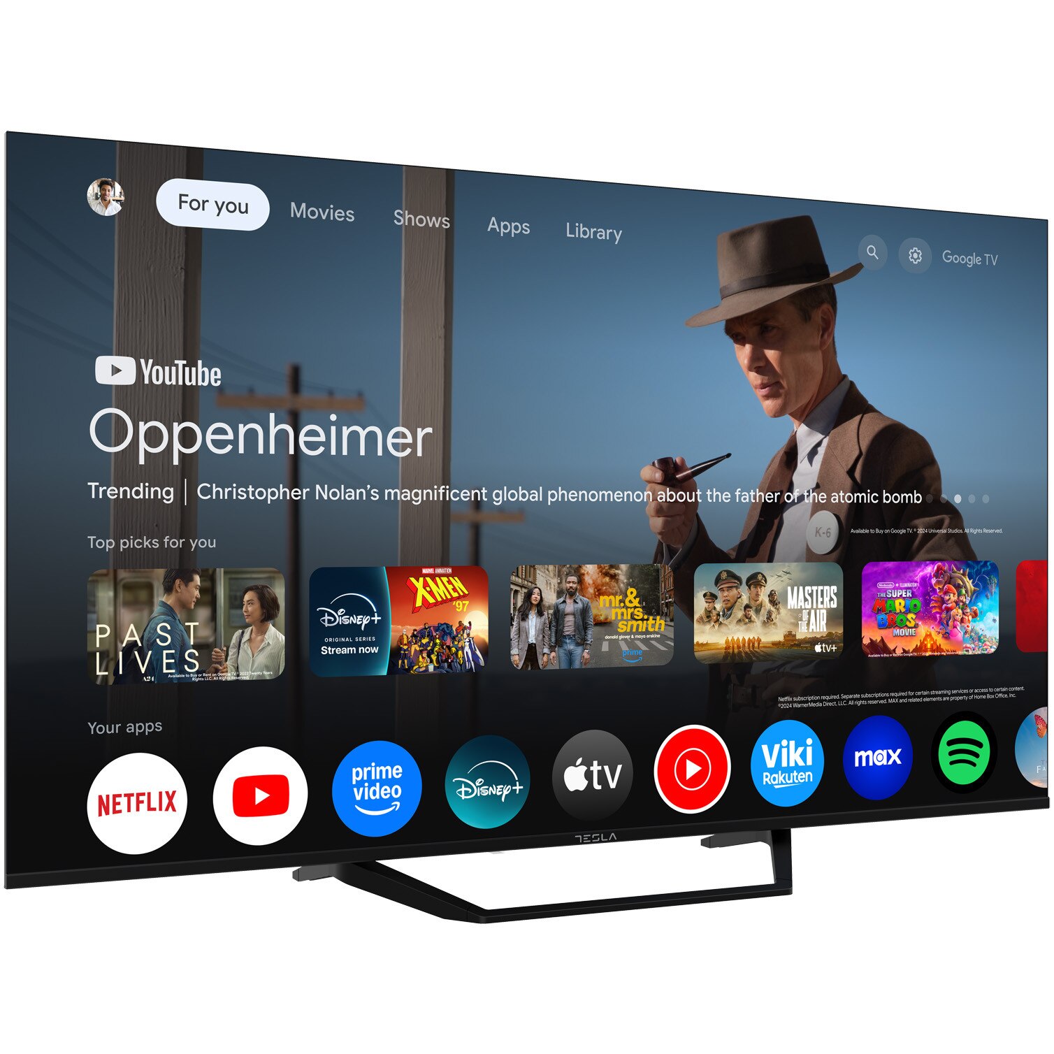 Televizor Tesla LED 55E655BUS, 139 cm, Smart Google TV, 4K Ultra HD, Clasa E