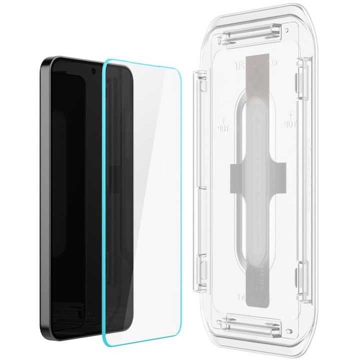 Set 2 folii sticla cu sistem de montare Case friendly Spigen GLAStR EZ FIT compatibil cu Samsung Galaxy S24 / S25