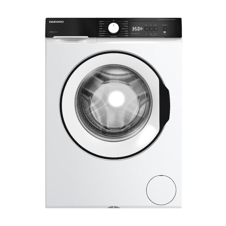 Masina de spalat rufe Daewoo WM-FB0624W0A-BG, Calcare usoara, Prespalare, Spalare rapida 15', 10 Kg, 1400 rpm, Clasa A, Alba