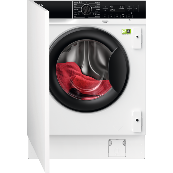Masina de spalat incorporabila AEG L8FBE48SCI, PowerCare, Clasa energetica A, Capacitate 8 kg, 1400 rpm, WiFi, Afisaj LED, Alb
