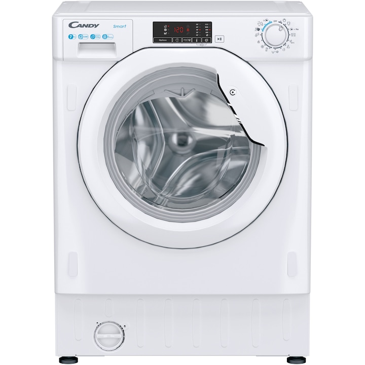 Masina de spalat rufe incorporabila Candy CBW 27D1E-S, 7kg, 1200 rpm, 16 progame, Timer display, Clasa D