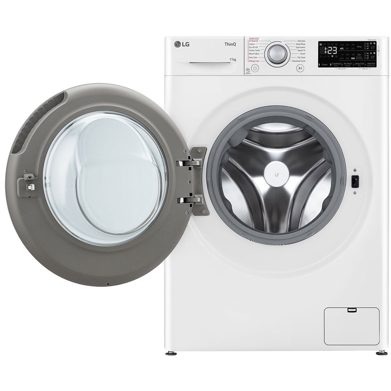 Masina de spalat rufe LG F4WR311S1WA, 11 Kg, Clasa A, 1400 rpm, Steam, ThinQ, Wi-Fi, AI DD, ezDispense, Alb