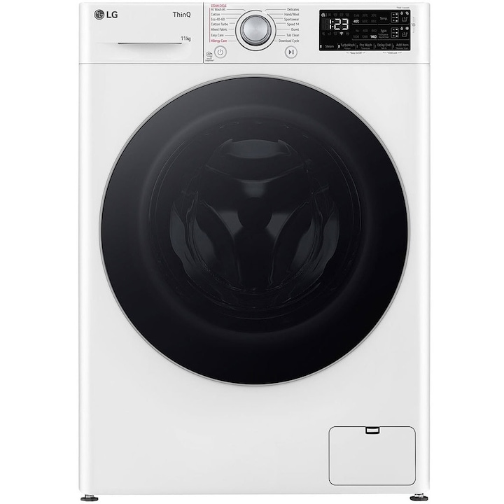 Masina de spalat rufe LG F4WR311S1WA, 11 Kg, Clasa A, 1400 rpm, Steam, ThinQ, Wi-Fi, AI DD, ezDispense, Alb