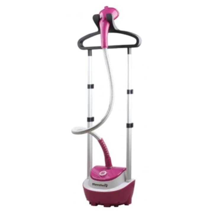 Aparat de calcat vertical cu aburi, 1600 W, 1.5 L, Roz