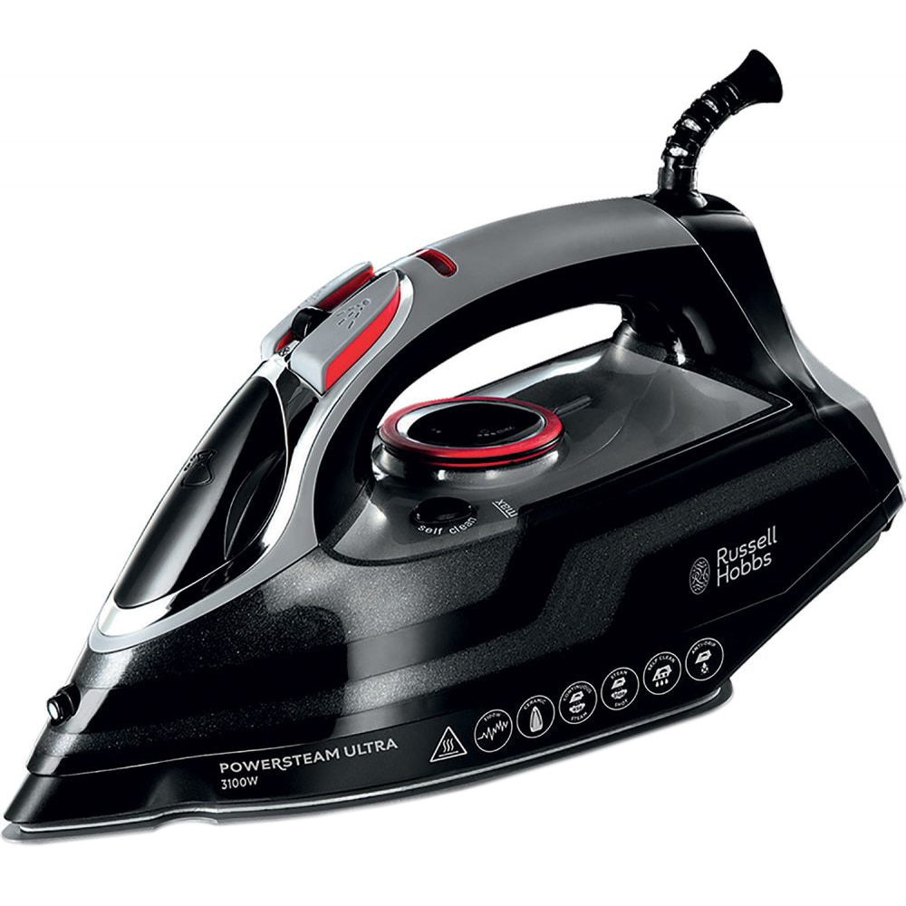 Fier de calcat Russell Hobbs Power Steam Ultra, ceramica, 3100W, 70g/min, negru-gri, 33,70x18,20x15,20cm