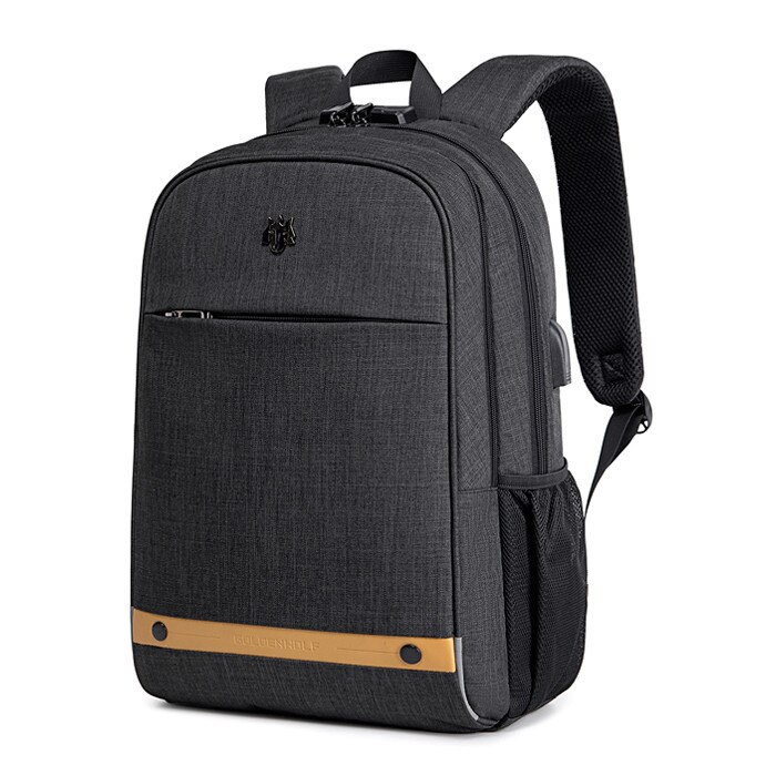 Rucsac, Golden Wolf GB00375, laptop 15.6", 19L, USB, 44x14x31 cm, Negru