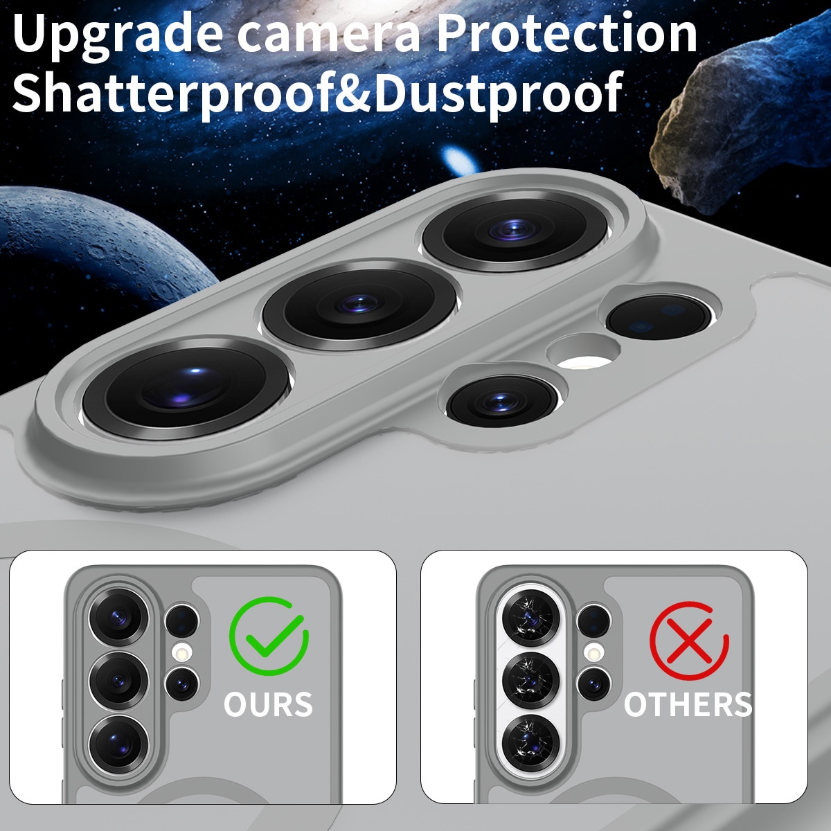 Husa de protectie pentru Samsung Galaxy S26 Ultra, Omelivon, MagSafe, Protectie completa, Anti-Soc, Decupaje Precise, Incarcare Wireless, Materiale Premium, Gri inchis