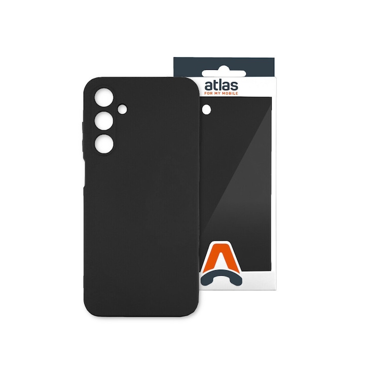Husa de protectie Atlas Zen compatibila cu Samsung A36 5G Negru Material Mat, Slim, Anti zgarieturi, Anti soc, cu margini ridicate pentru protectia ecranului si a camerei