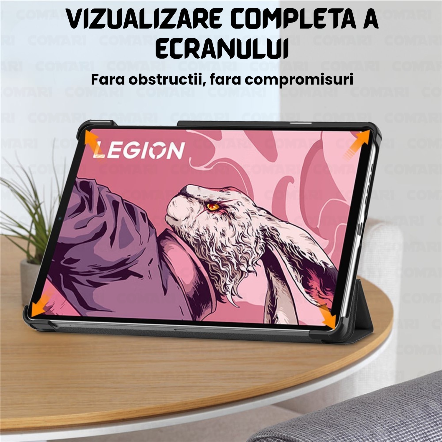 Husa pentru Lenovo Legion Tab Gen 3 Comari® EliteCover, protectie completa, functie stand multipla, design elegant tip carte, Urban