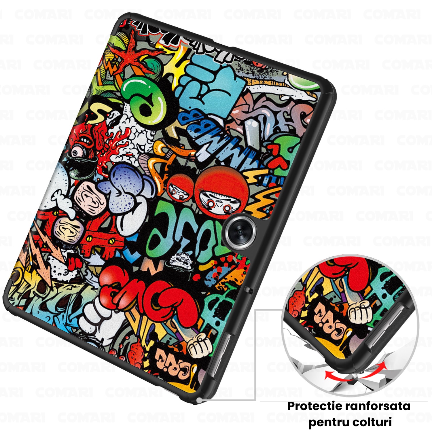 Husa pentru Lenovo Legion Tab Gen 3 Comari® EliteCover, protectie completa, functie stand multipla, design elegant tip carte, Urban