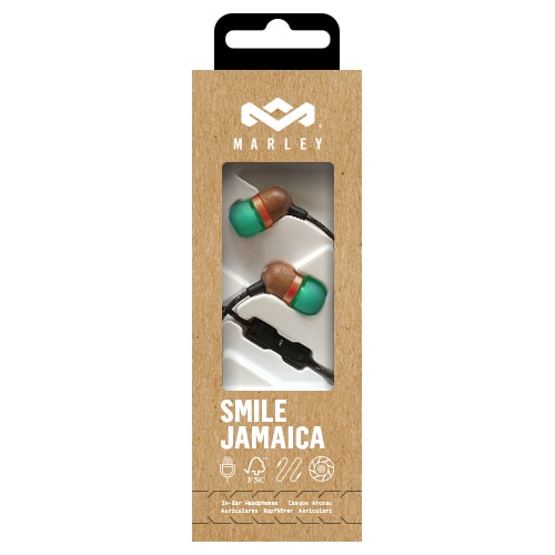 Casti in-ear House of Marley Smile Jamaica EM-JE041, Rasta