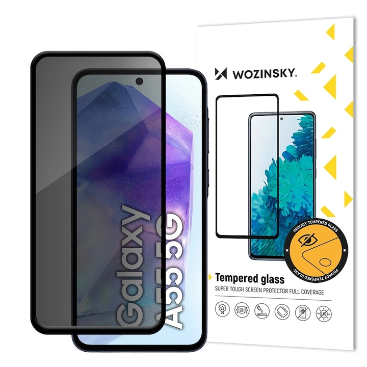 Folie sticla WOZINSKY Privacy compatibila cu Samsung Galaxy A36 / A56 5G Black