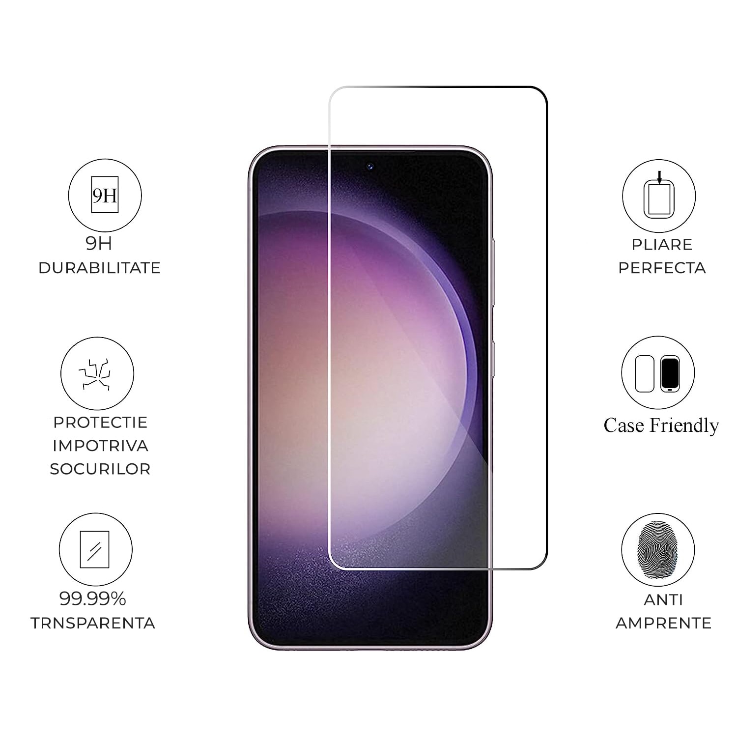 Folie Sticla pentru Samsung Galaxy S25 FE Daden MaxProtection, Full Cover, Protectie Profesionala, Ultra Rezistenta, Calitate Premium