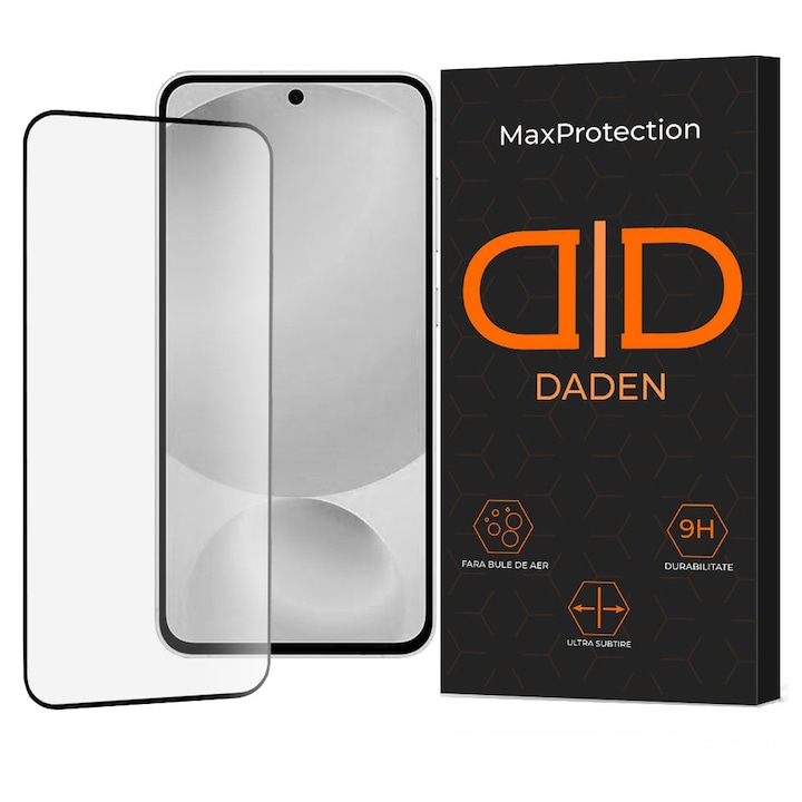 Folie Sticla pentru Samsung Galaxy S25 FE Daden MaxProtection, Full Cover, Protectie Profesionala, Ultra Rezistenta, Calitate Premium