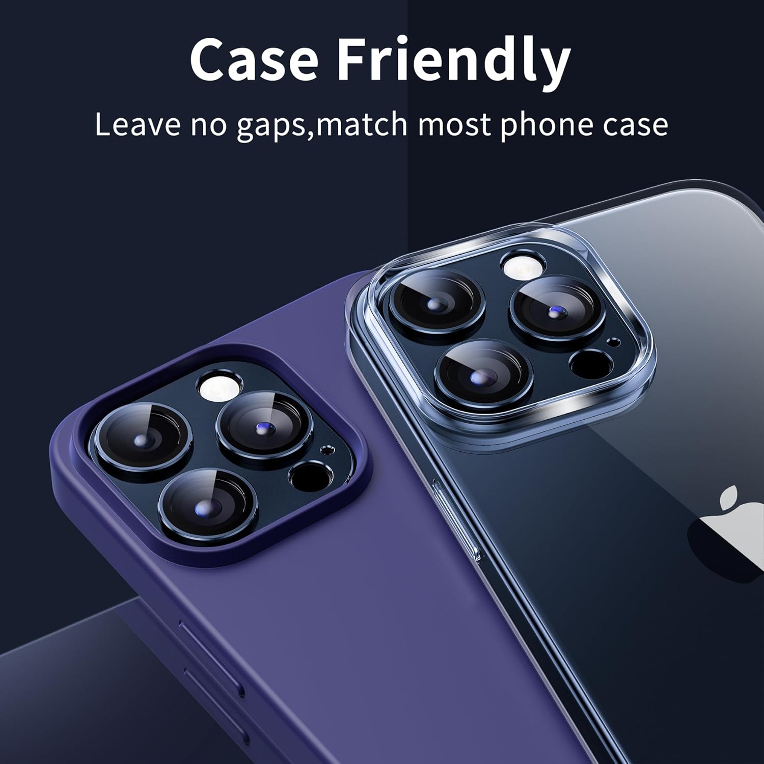 Carcasa Metalica Mata cu Folie din Sticla Securizata pentru Protectia Camerelor Foto, Compatibil iPhone 15 Pro si iPhone 15 Pro Max, Natural Titanium