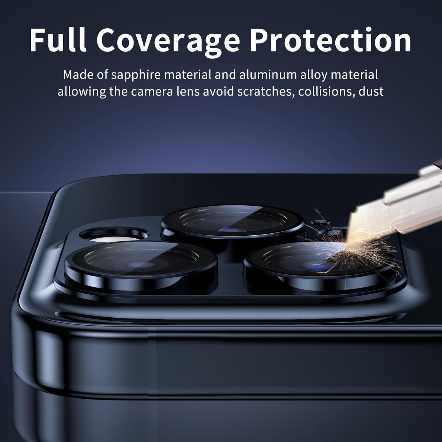 Carcasa Metalica Mata cu Folie din Sticla Securizata pentru Protectia Camerelor Foto, Compatibil iPhone 15 Pro si iPhone 15 Pro Max, Natural Titanium
