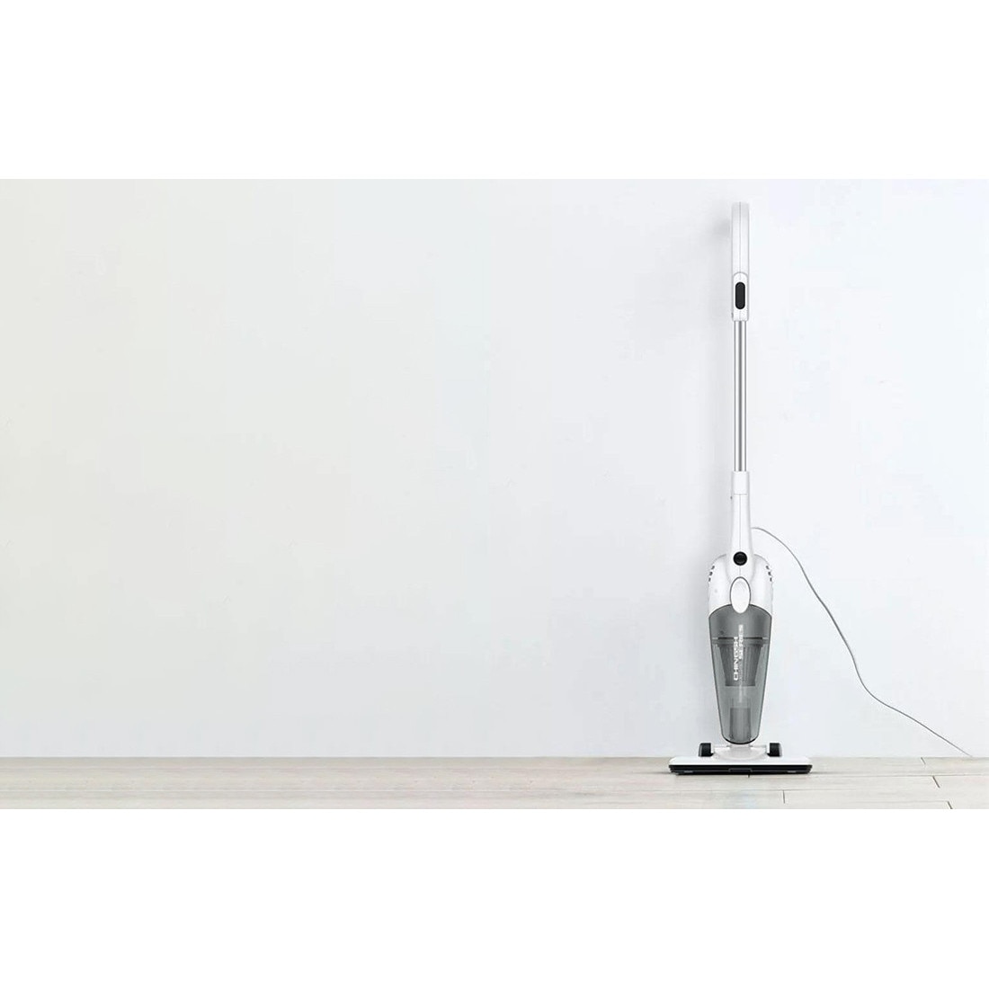 Aspirator vertical, Deerma, DX118C, Alb, Putere 600W, Capacitate recipient praf 1,2 l, Cablu 5 m, Filtru HEPA, 3 perii, 76 dB