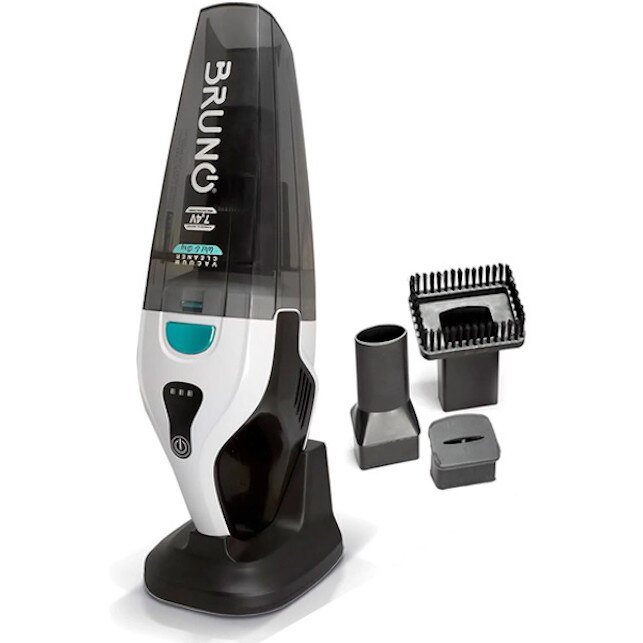 Aspirator de mana Bruno BRN-0131, 7, 4 V, Wet & Dry, 0.5 L, filtru HEPA, Autonomie 20 min, 2200 mah, Li-Ion, Negru