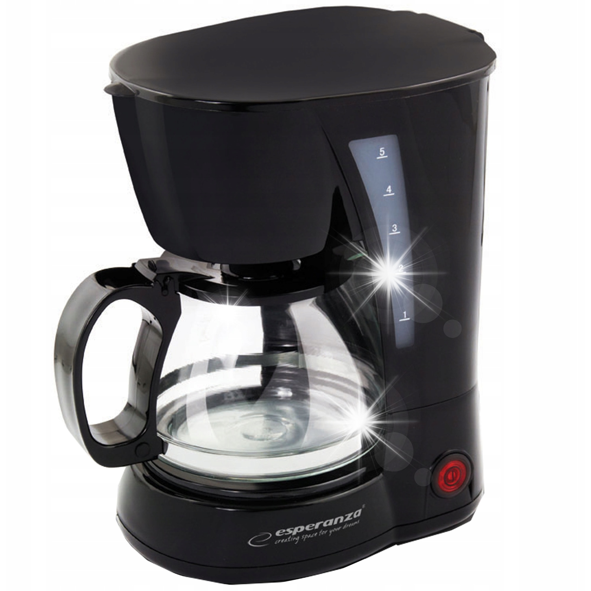 Cafetiere Esperanza Robusta 0,6l, negru, automata, cu functie de oprire automata