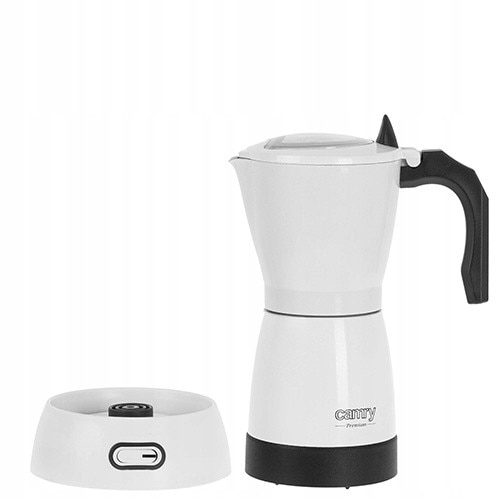 Cafetiere electrica Camry CR 4415, 300ml, 6 cesti, compacta, alba/neagra, 480W, rotativa 360