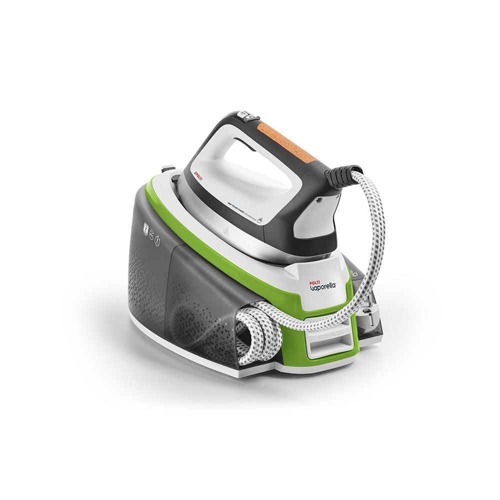 Statie de Calcat Polti Vaporella Instant VI50.20, 2400 W, 2 l, Presiune Pompa 8 BAR, Jet Abur 550 gr/min, Functie ECO, Gri/Verde