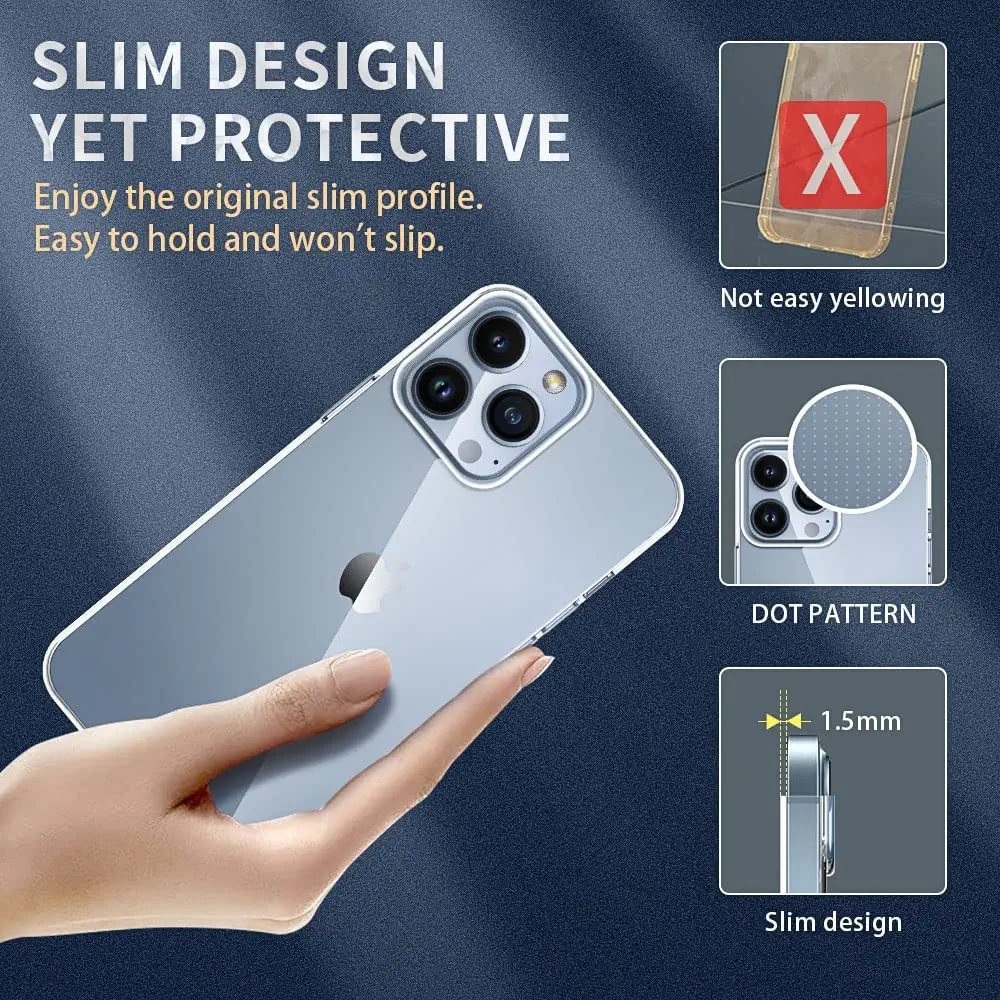 Husa de protectie, Vigeer, Compatibil cu iPhone 14 Pro Max, Transparent