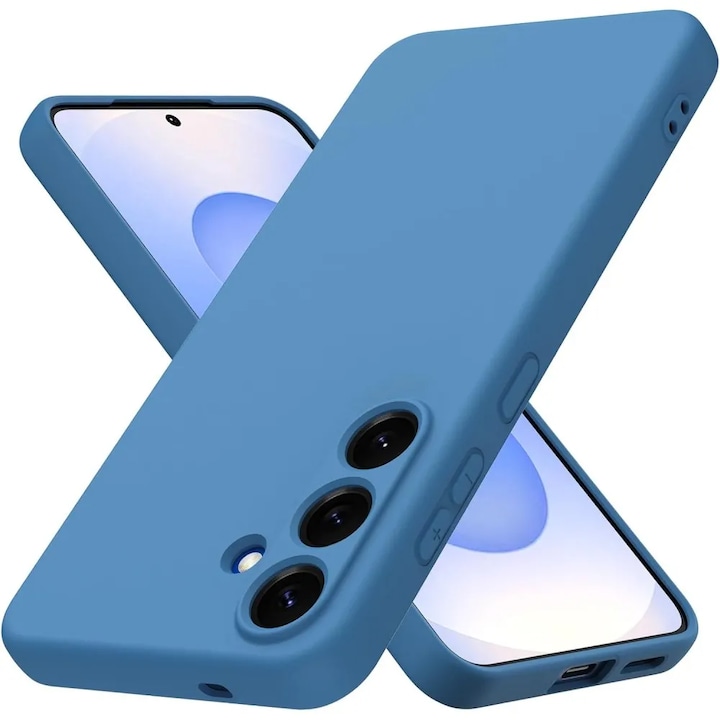 Husa Soft Touch, slim, ALC Mobile, anti soc, compatibila cu Samsung Galaxy A56, Albastru Tpu