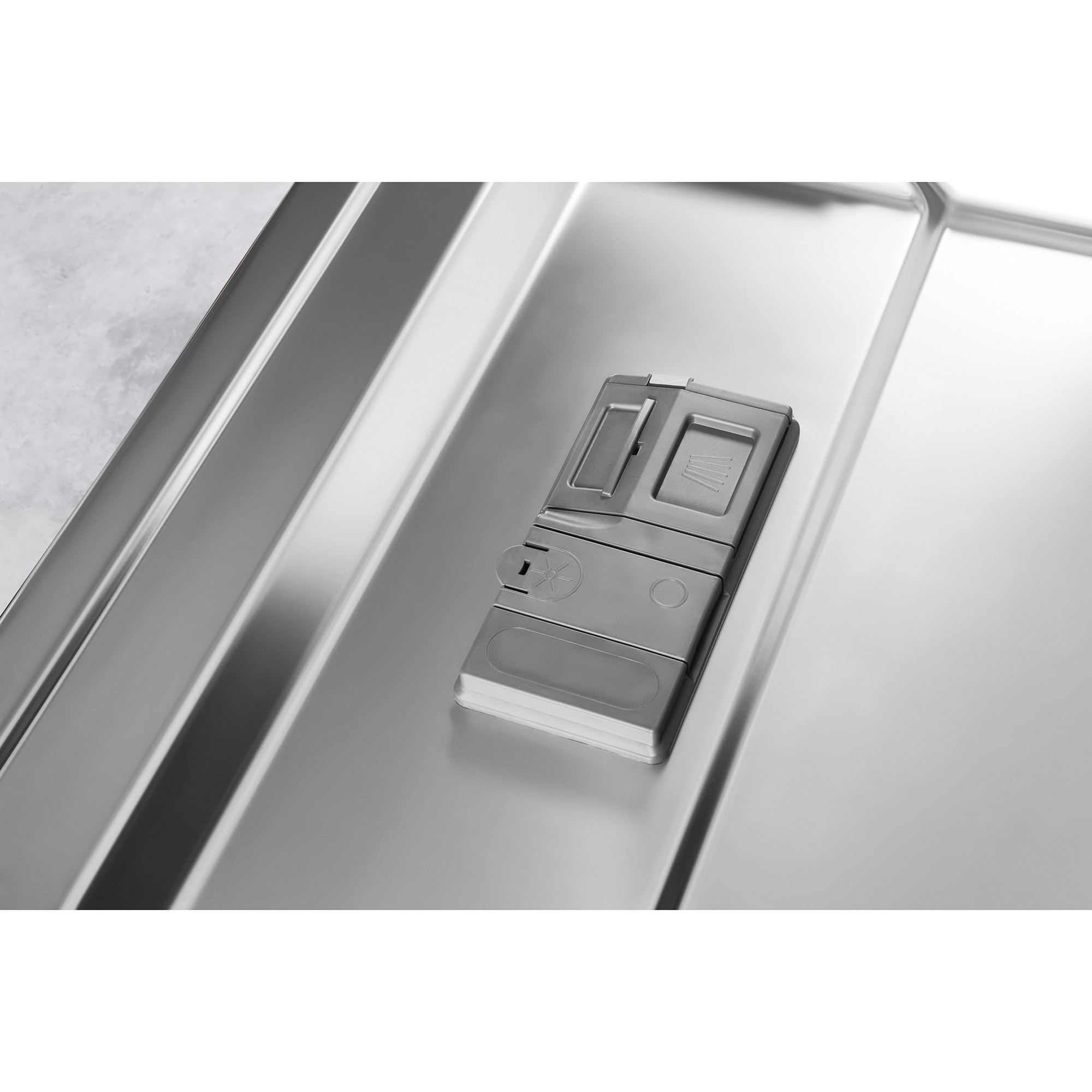 Masina de spalat vase semi-incorporabila Whirlpool WSBC3M17X, 10 seturi, 6 programe, Clasa F, 6th Sense, 45 cm