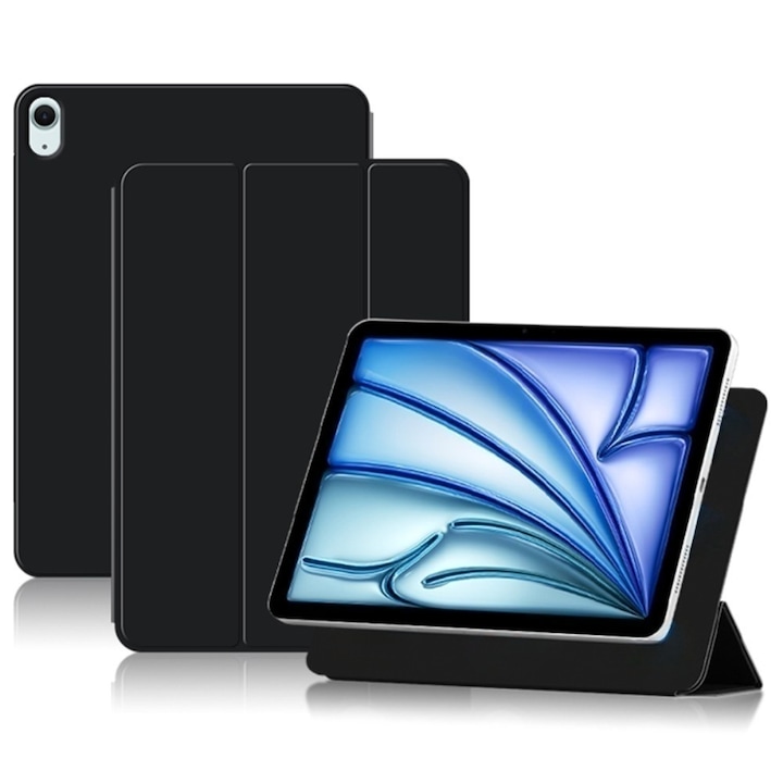 Husa pentru Apple iPad Air 11" 6 gen 2024, XGSM, magnetica, neagra, functie stand