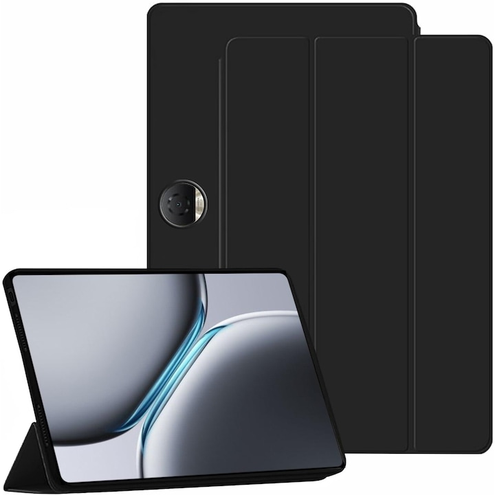 Husa Ultra Slim pentru OnePlus Pad 2 12.1", Silicon TPU, Smart Cover - Negru