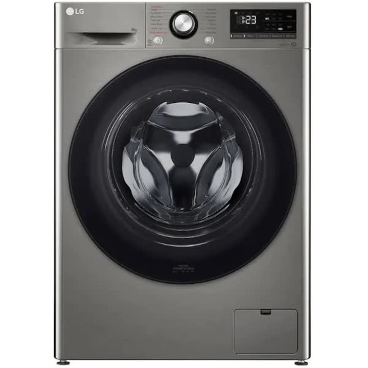 Masina de Spalat Rufe Frontala LG F4WV328S2TU, AI Direct Drive, 8 kg, 1400 rpm, Clasa B, Argintiu