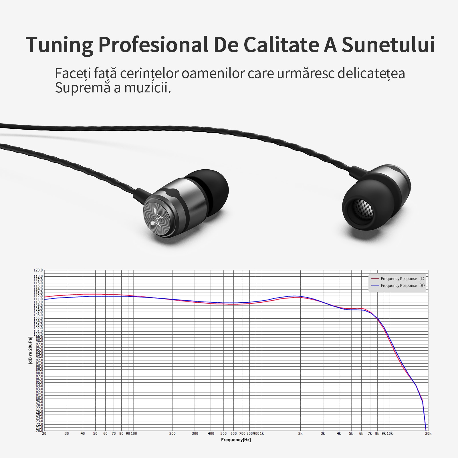 Casti SoundMAGIC E50C cu fir in-ear cu microfon, performanta imbunatatita la bas, calitate audio de inalta definitie, mufa audio de 3,5mm, compatibil cu telefoane/calculatoare/tablete, pistol negru