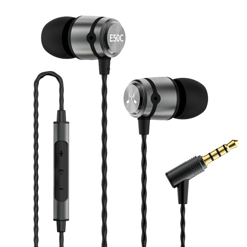 Casti SoundMAGIC E50C cu fir in-ear cu microfon, performanta imbunatatita la bas, calitate audio de inalta definitie, mufa audio de 3,5mm, compatibil cu telefoane/calculatoare/tablete, pistol negru