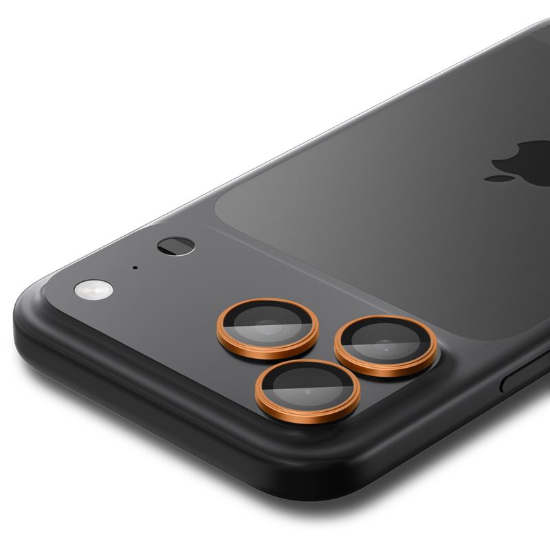 Set 2 folii sticla Spigen Glass tR EZ Fit Optik Pro, Sistem Montare, compatibila cu iPhone 14 Pro/Pro Max, 15 Pro/Pro Max, 16 Pro/Pro Max, 17 Pro/Pro Max, Portocaliu