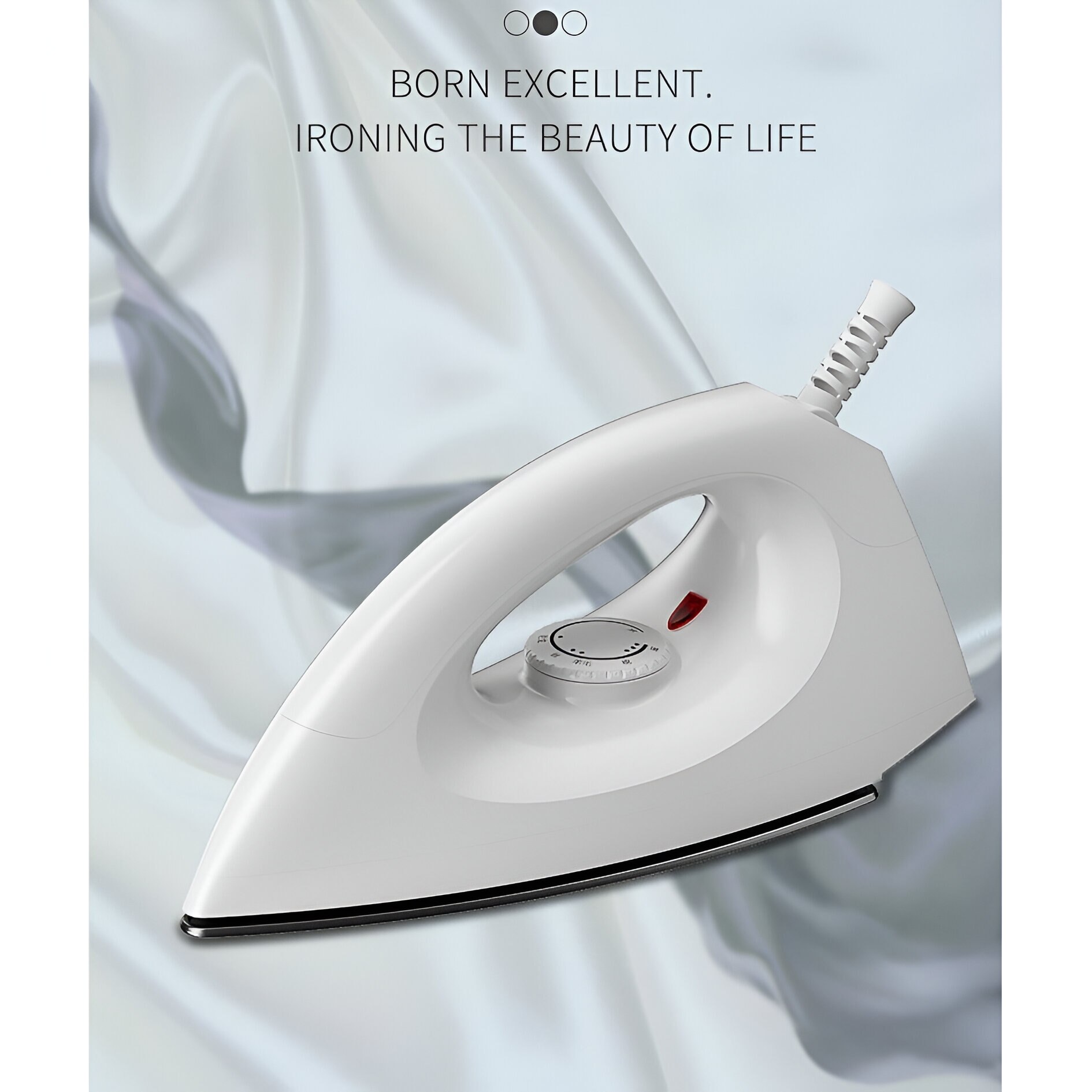 Fier de Calcat pentru Acasa, cu Calcare pe Orizontala, Abur, 1200W, Talpa Ceramica, SOHO Steam, Functie Self Clean si Anti Calcar, Alb