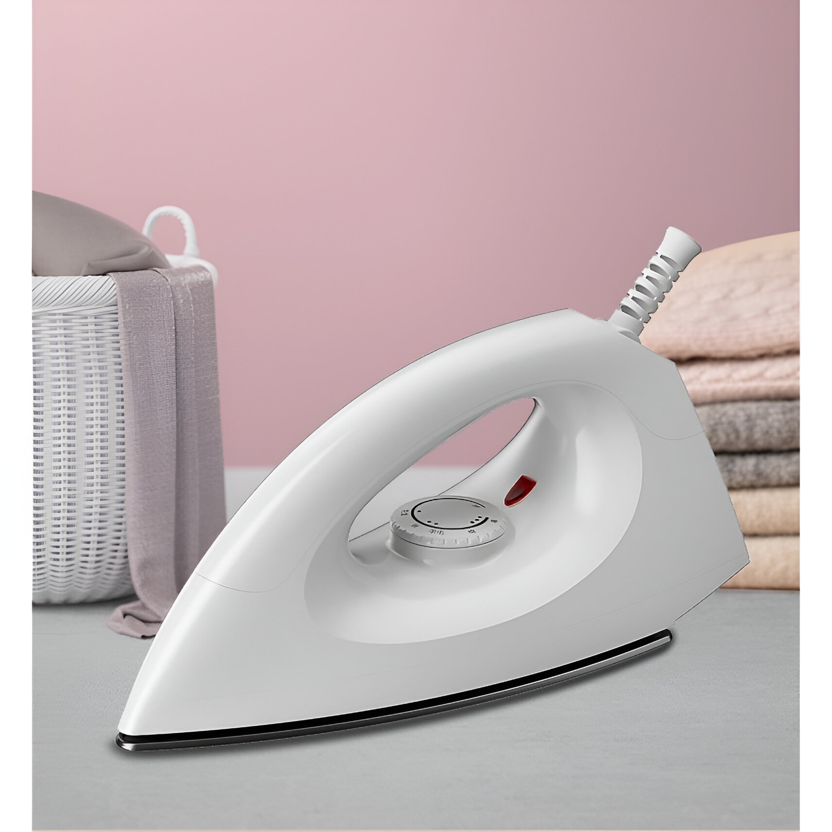 Fier de Calcat pentru Acasa, cu Calcare pe Orizontala, Abur, 1200W, Talpa Ceramica, SOHO Steam, Functie Self Clean si Anti Calcar, Alb