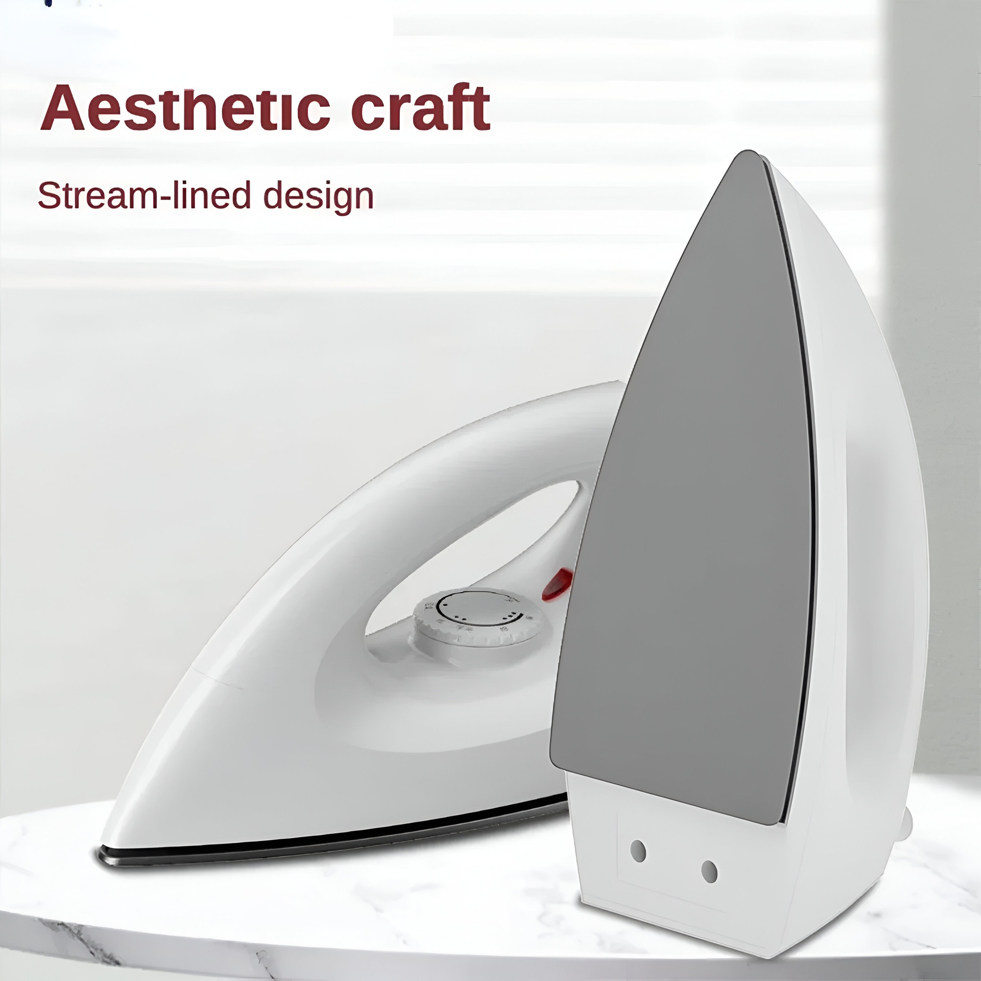 Fier de Calcat pentru Acasa, cu Calcare pe Orizontala, Abur, 1200W, Talpa Ceramica, SOHO Steam, Functie Self Clean si Anti Calcar, Alb