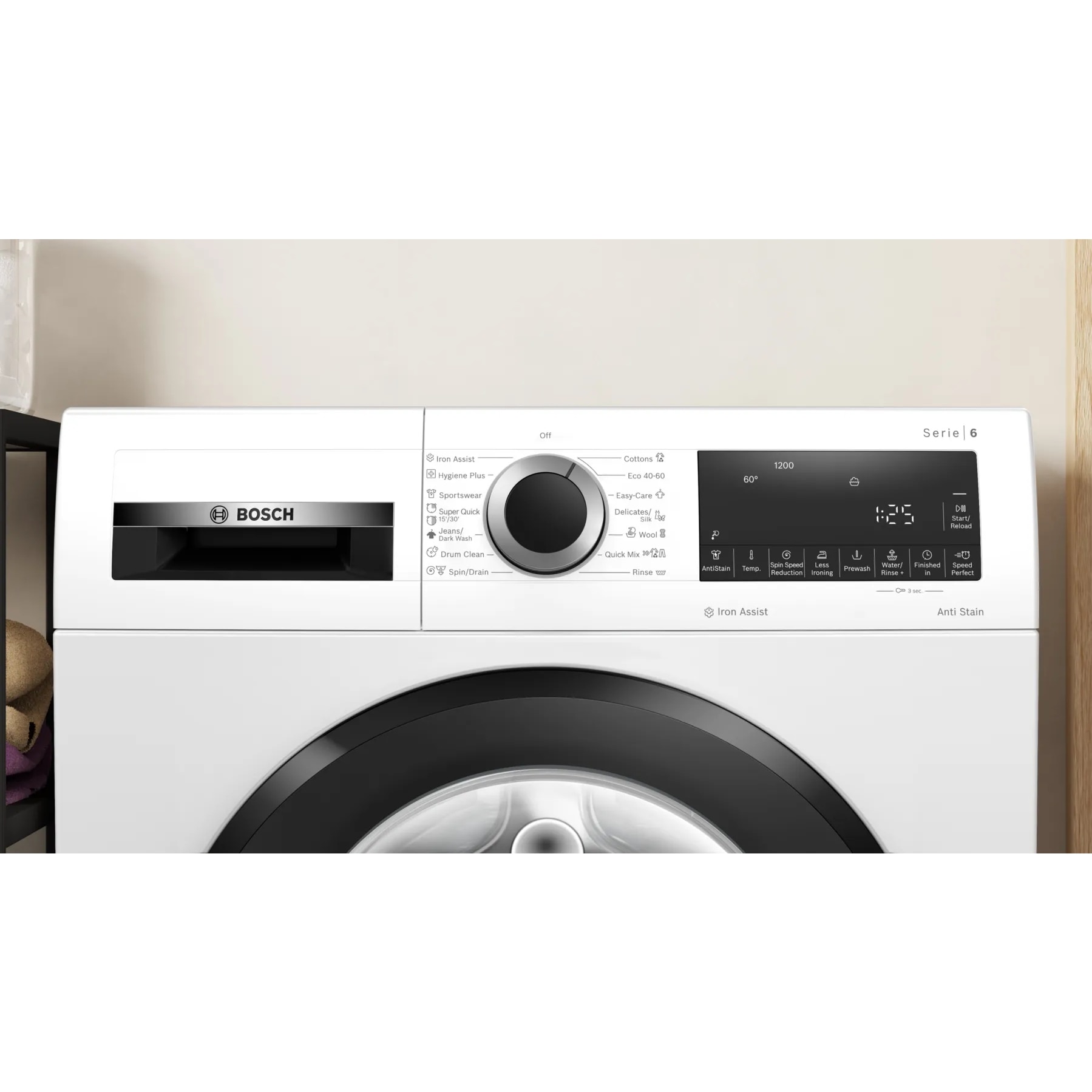 Masina de spalat rufe frontala BOSCH WGG242Z3BY, EcoSilence Drive, Program rapid, Functie spalare cu apa rece, 9 kg, 1200rpm, Clasa A, Alba