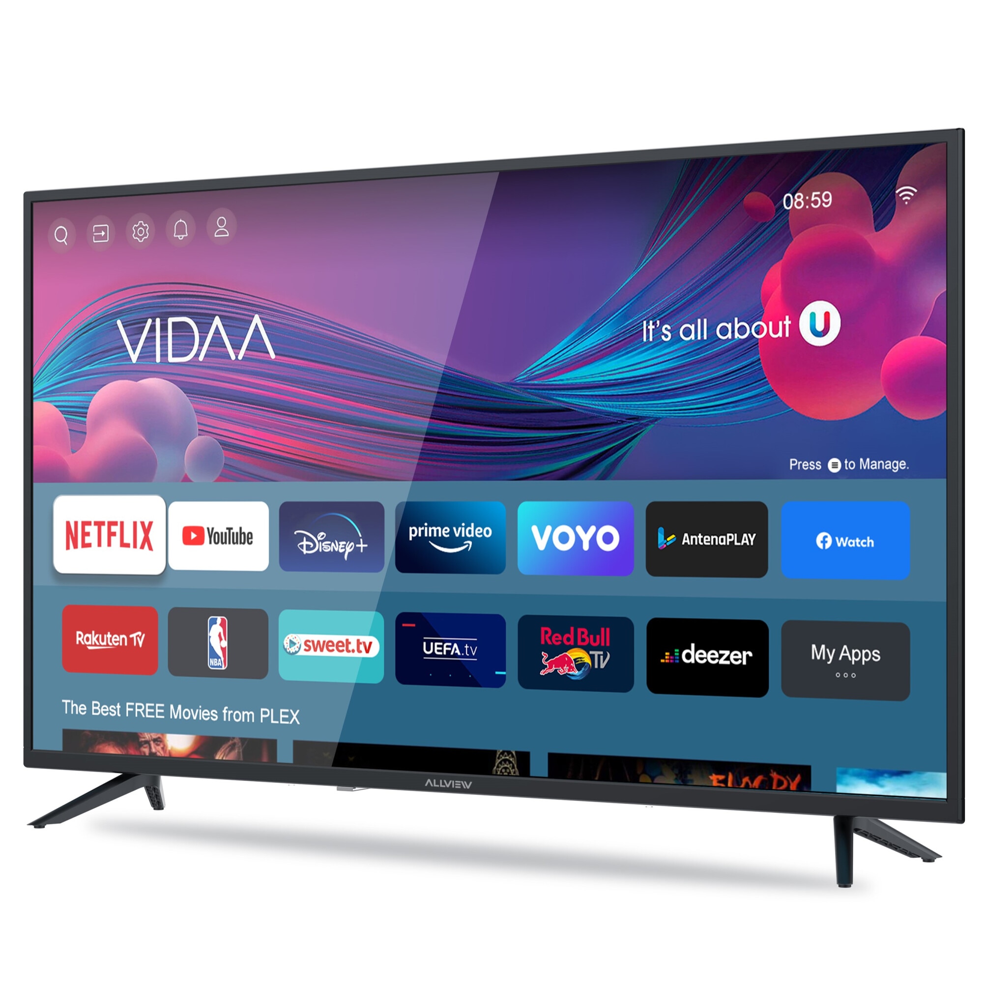 Televizor Allview LED 43iPlay6000-U, 109 cm, Smart, 4K Ultra HD, Clasa F