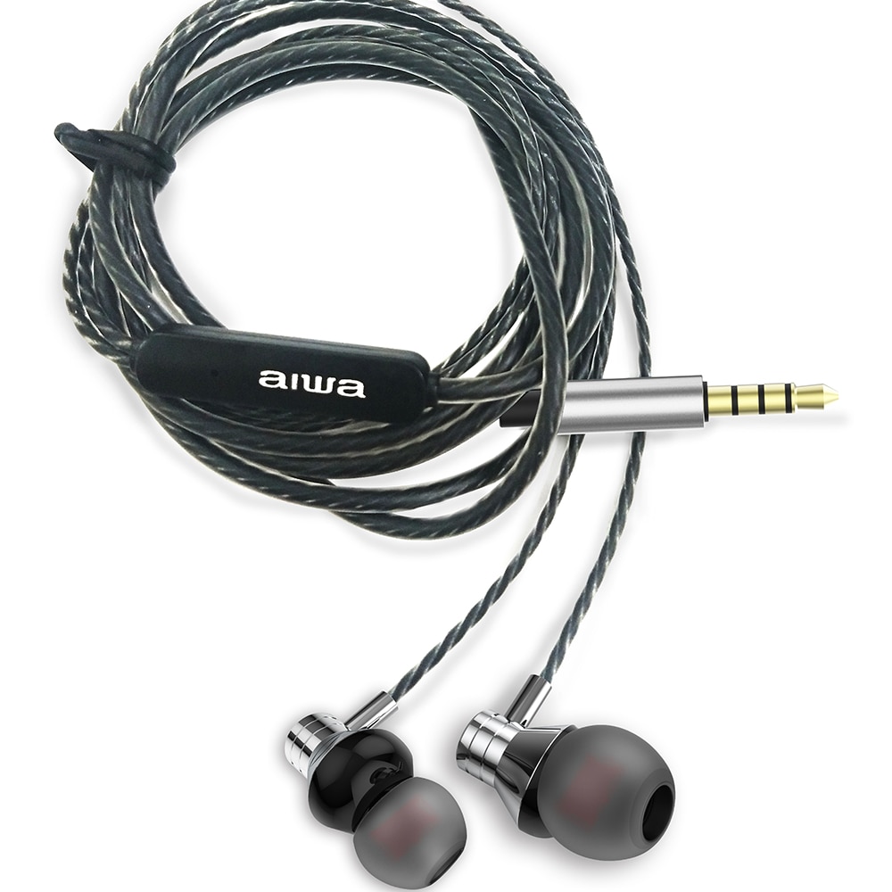 Casti cu fir, AIWA, ESTM-50SL, AUX, Argintiu