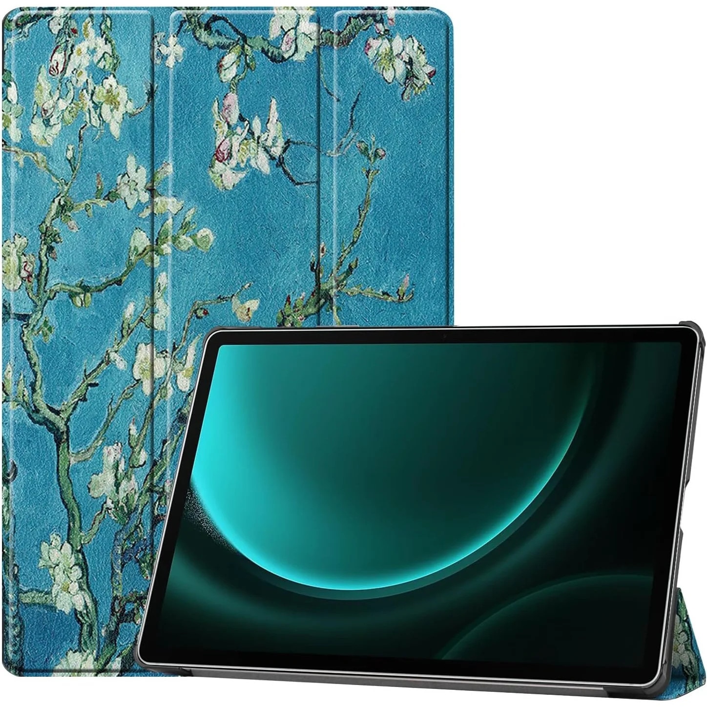 Husă Sigloo pentru tabletă Honor Pad 10, Piele Ecologică, Stand Reglabil, 12.1", model Painted Tree