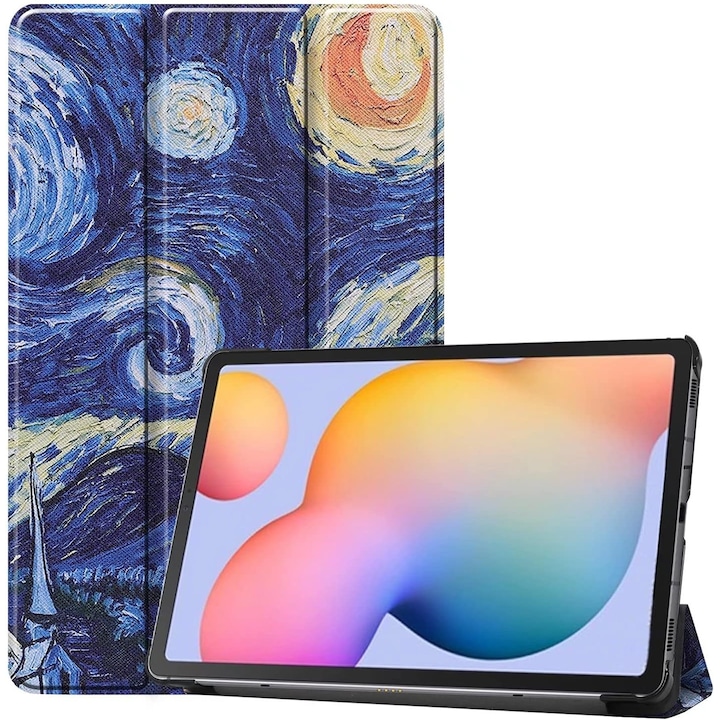 Husa Slim Sigloo, Smart Cover, Trifold, pentru Lenovo Tab Plus 2024(TB-351, 352), 11.5", Abstract