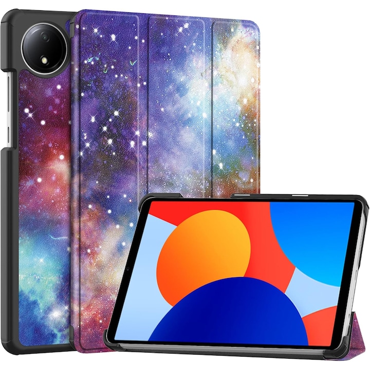Husa pentru Xiaomi Redmi Pad SE 8.7 tip stand functie sleep/wake-up galaxy
