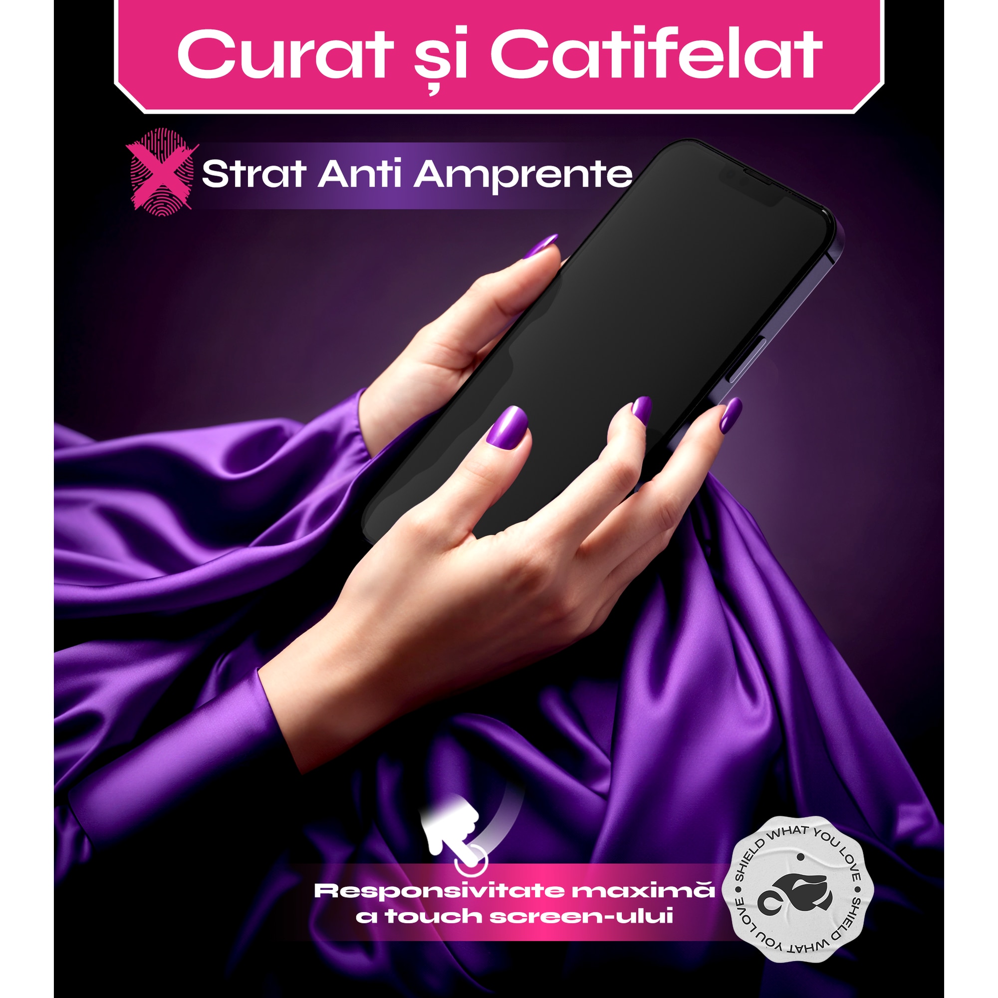 Set 2 Folii sticla compatibil cu iPhone 14 / 16e, DefenSlim, instalare usoara si rapida cu dispozitiv de potrivire automata in 30 sec cu Easy Install Kit patentat, protectie telefon