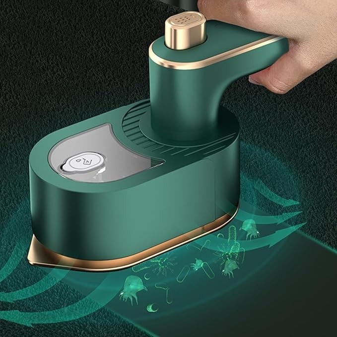 Mini Fier de Calcat, Cyrax, Pliabil si Portabil, Calcare Verticala/Orizonala, cu Abur, 50 ml, 40W, 10.5 x 12 cm, Verde